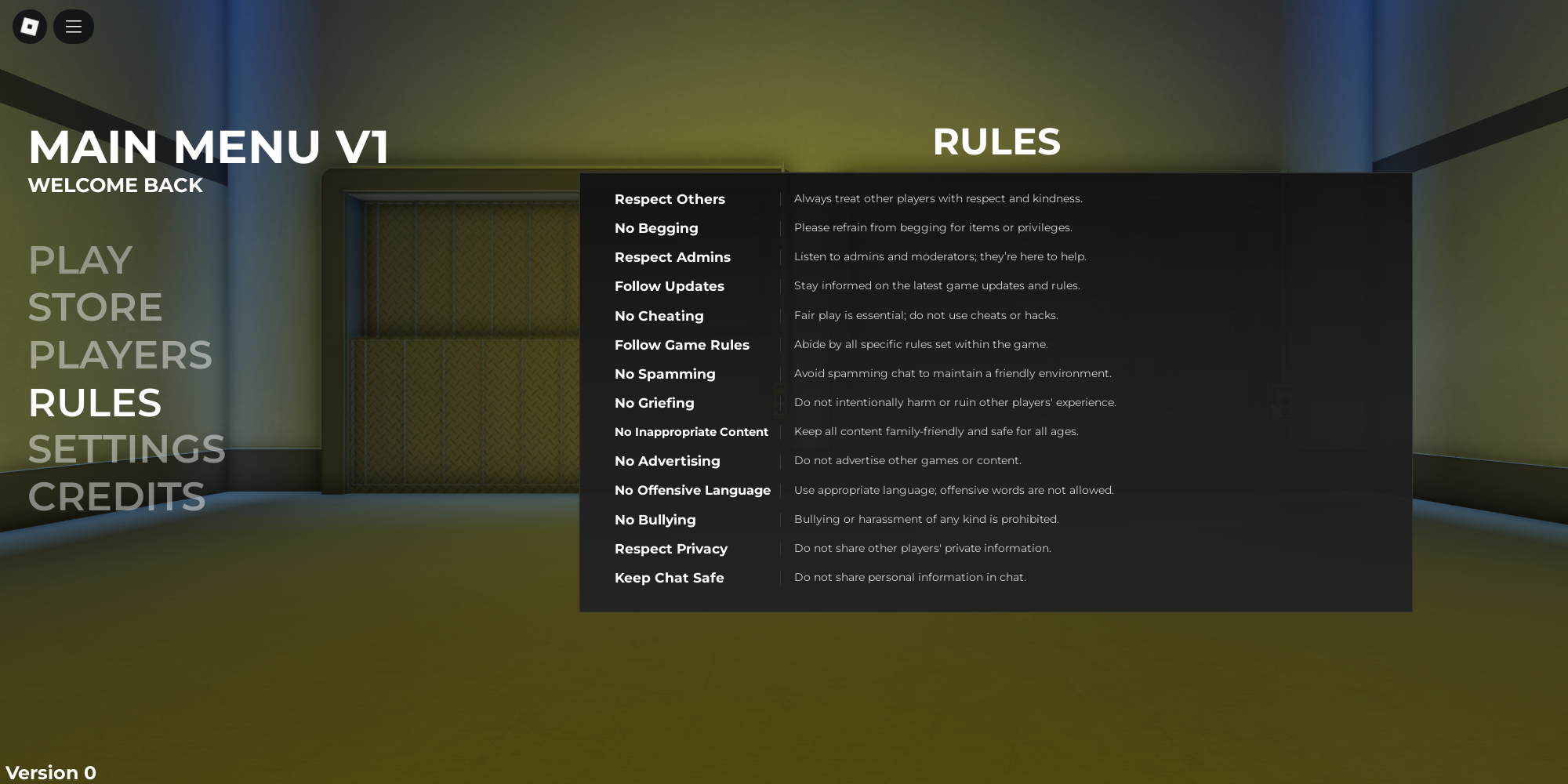 UXR Main Menu v1 | BuiltByBit