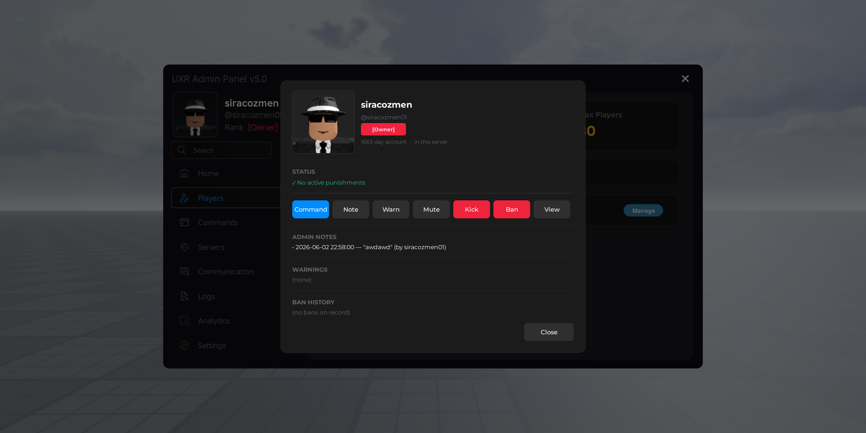 UXR Admin Panel System | BuiltByBit