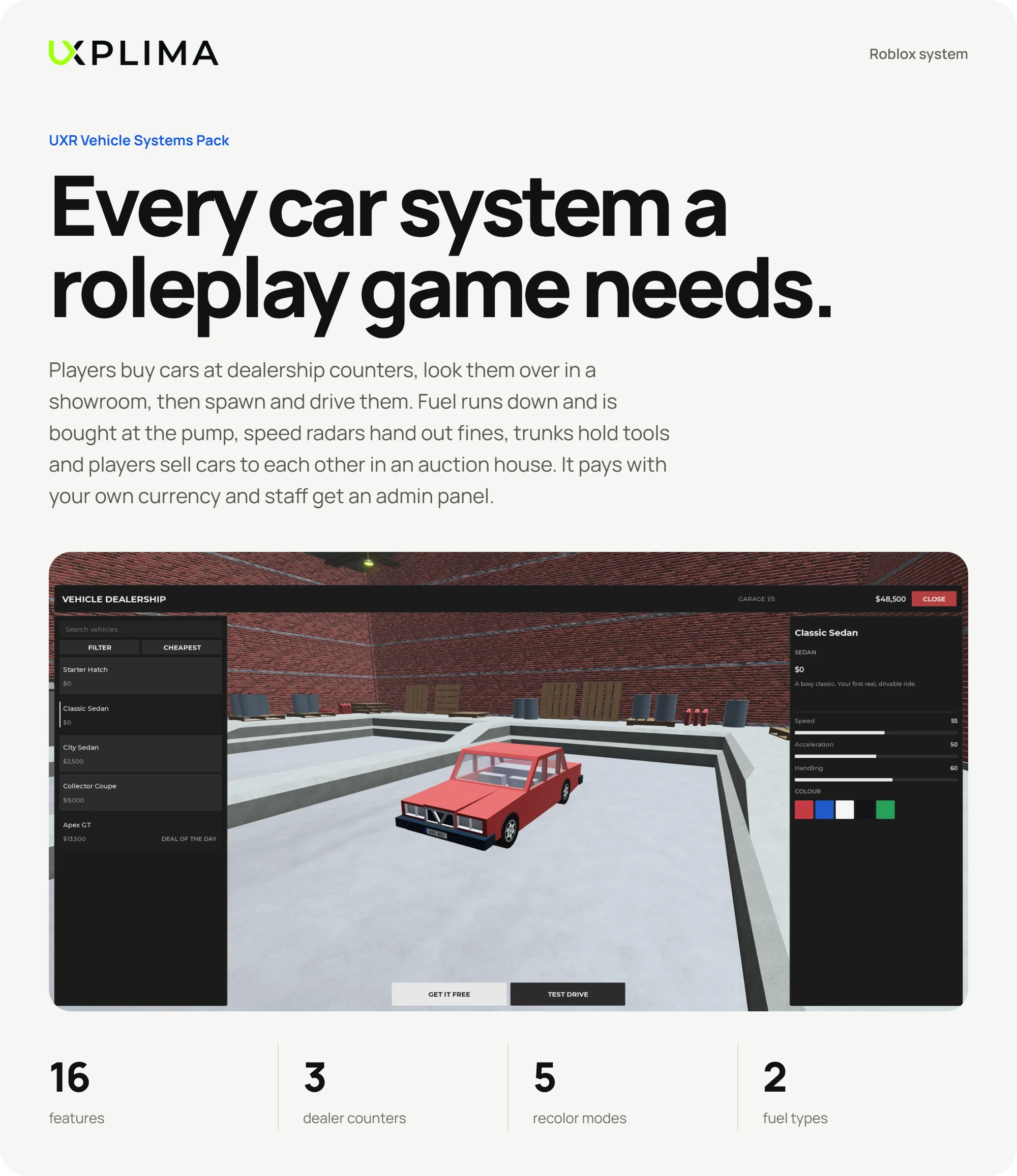 UXR Vehicle Systems Pack