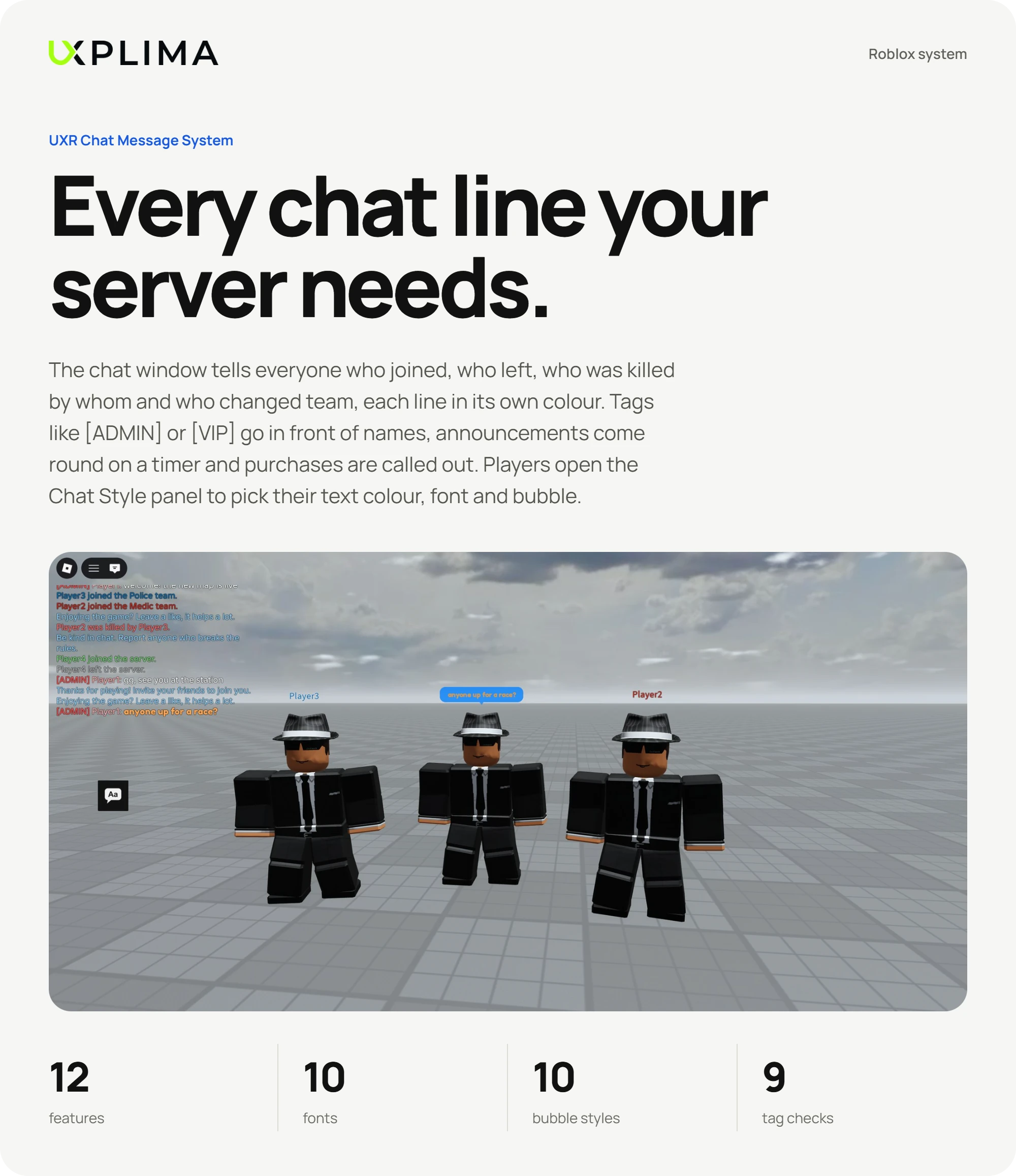 UXR Chat Message System