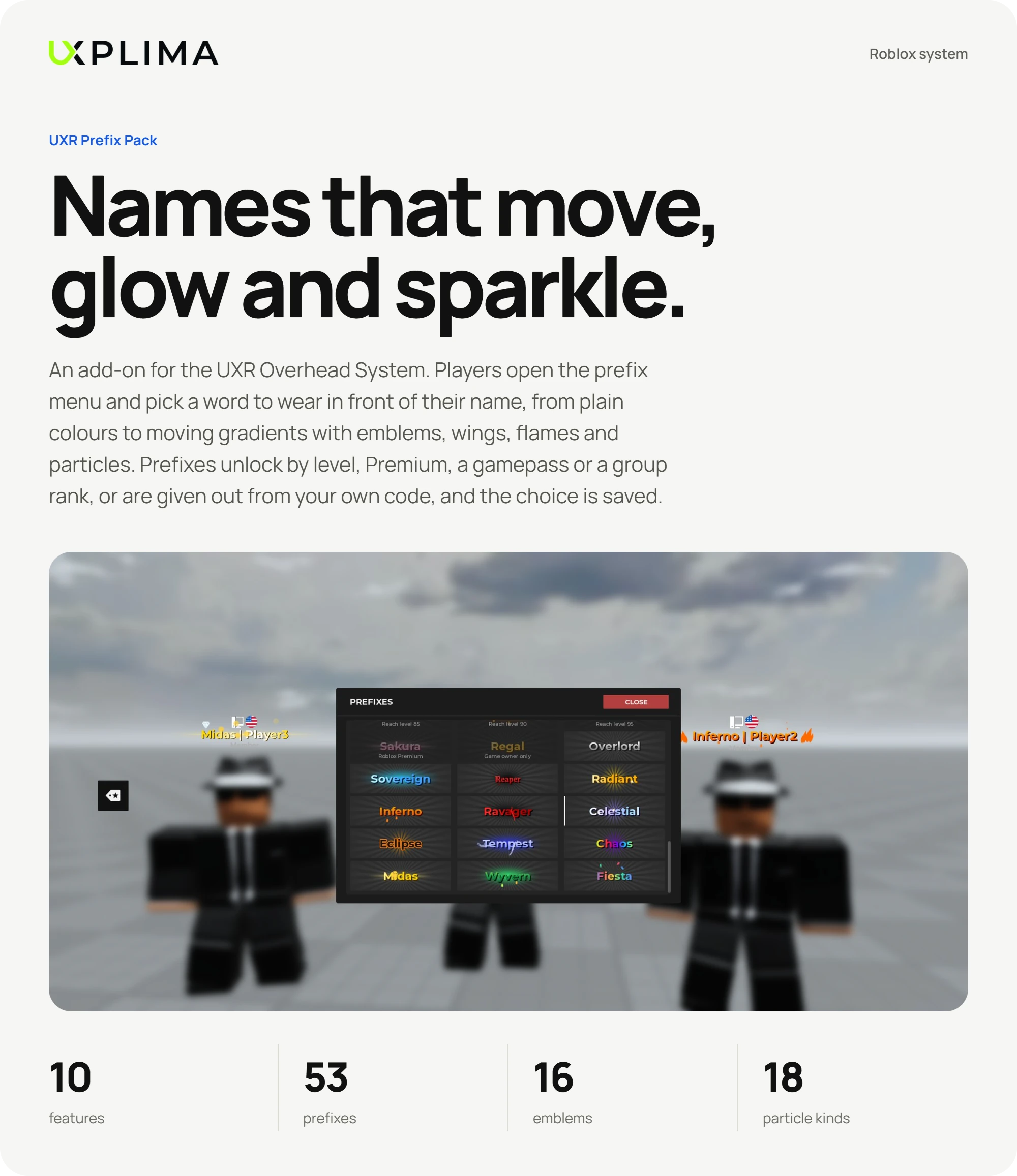 UXR Prefix Pack