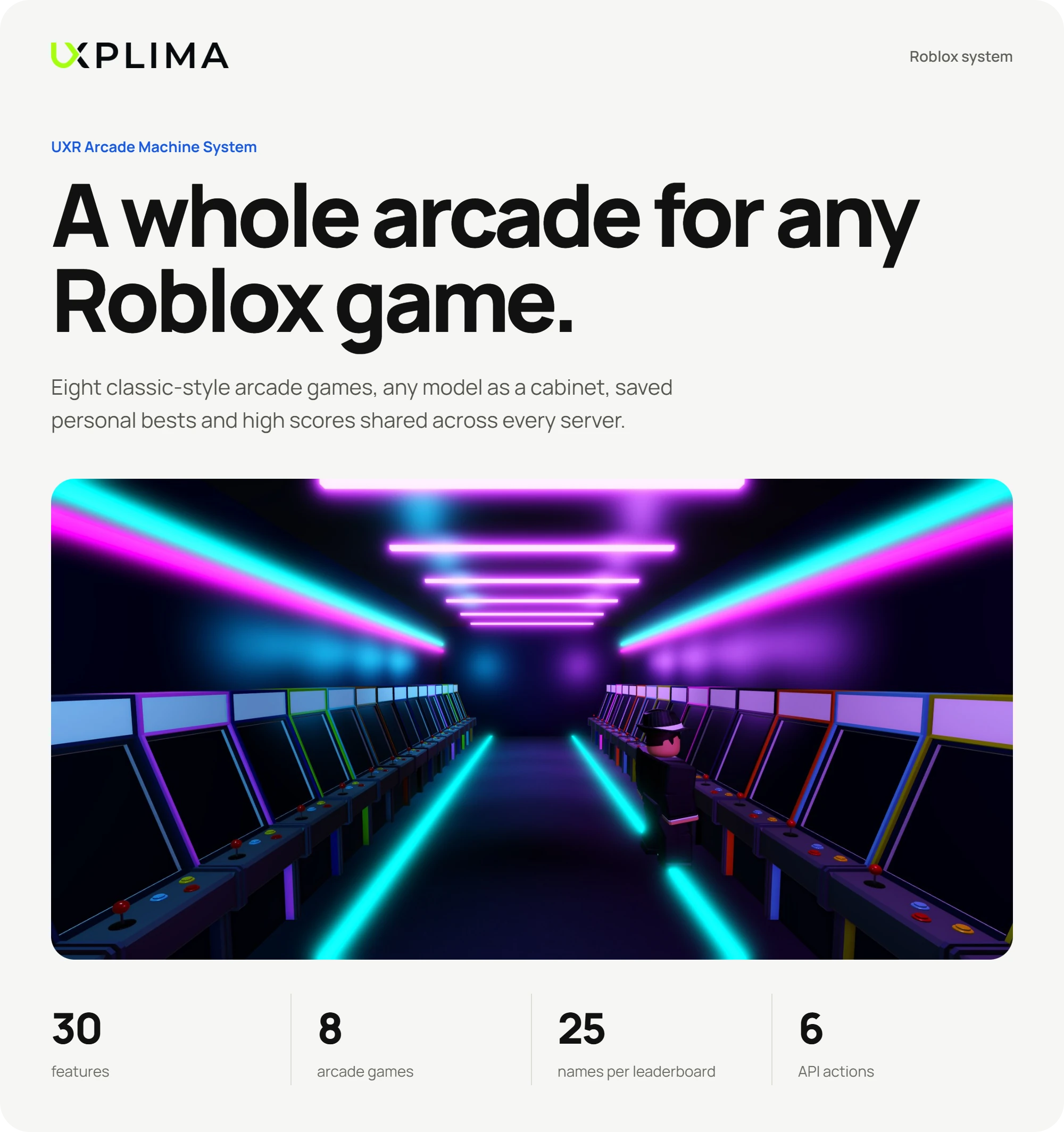 UXR Arcade Machine System