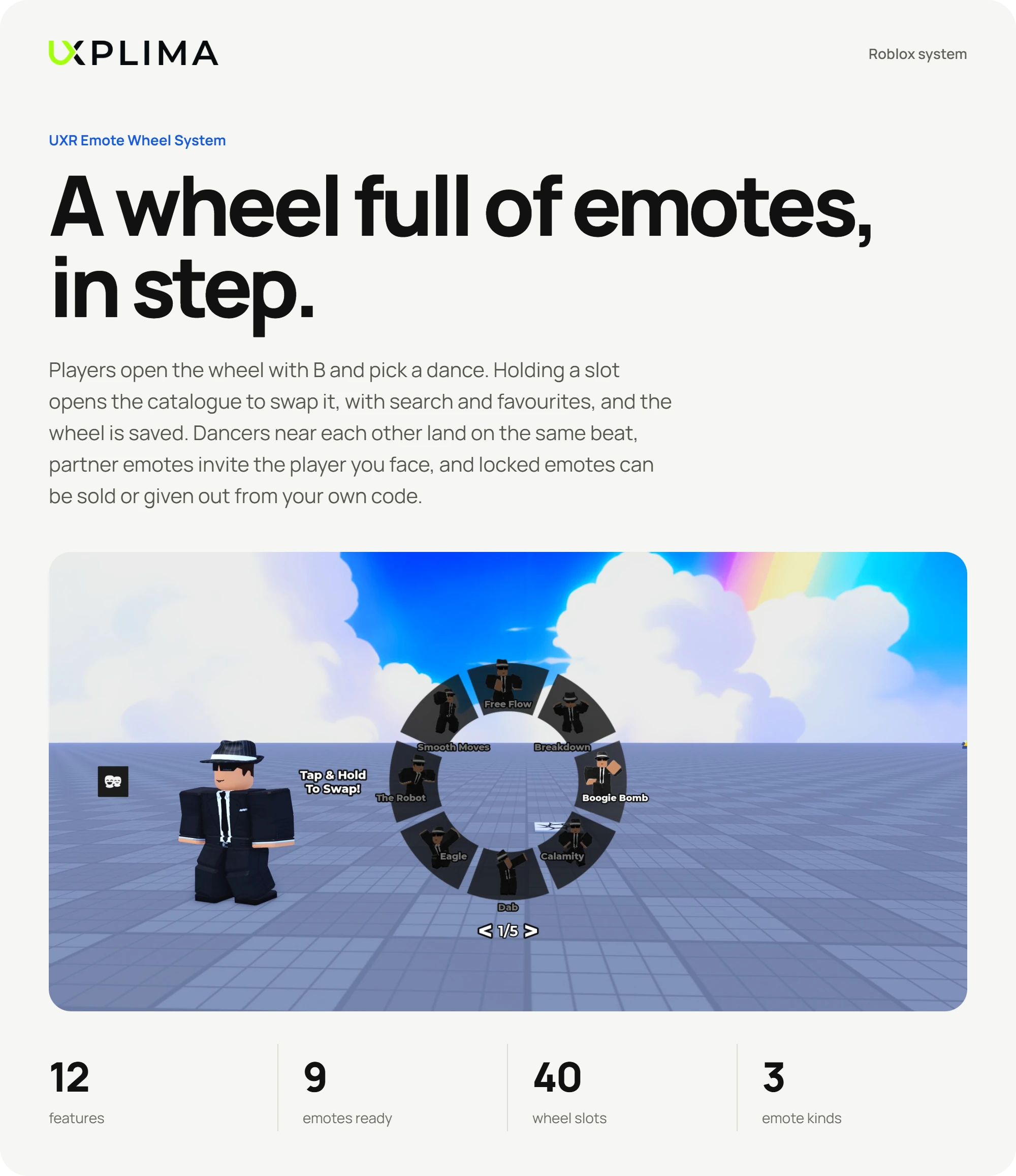 UXR Emote Wheel System