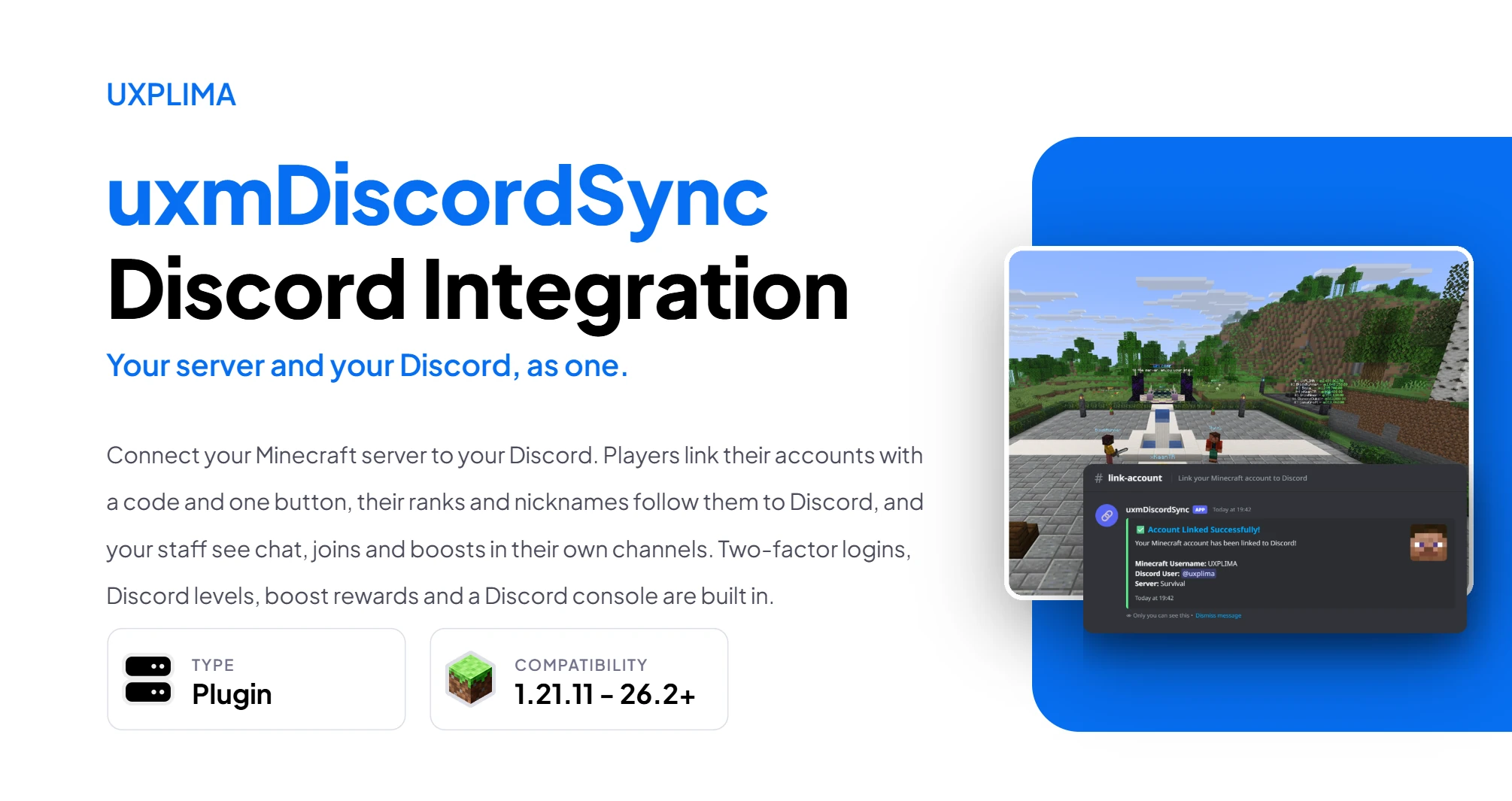 uxmDiscordSync at a glance