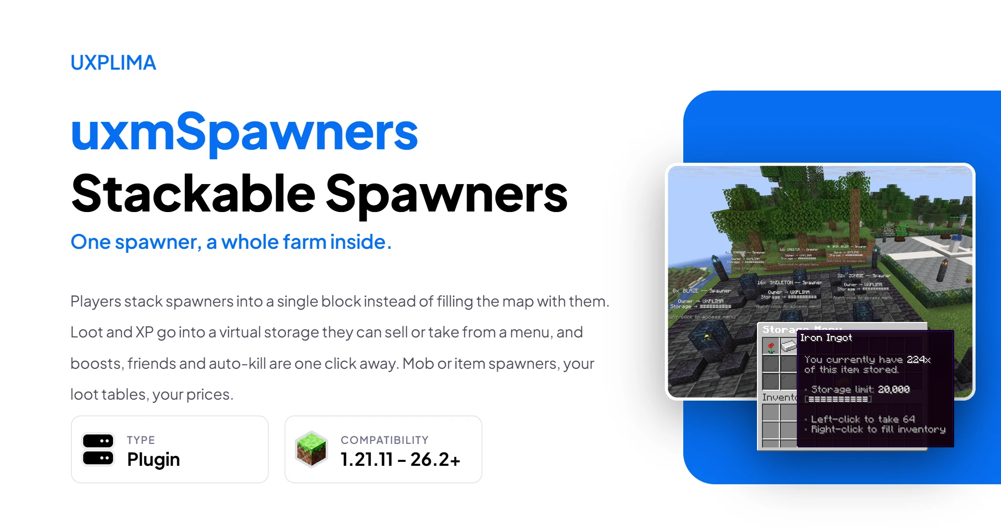 uxmSpawners at a glance