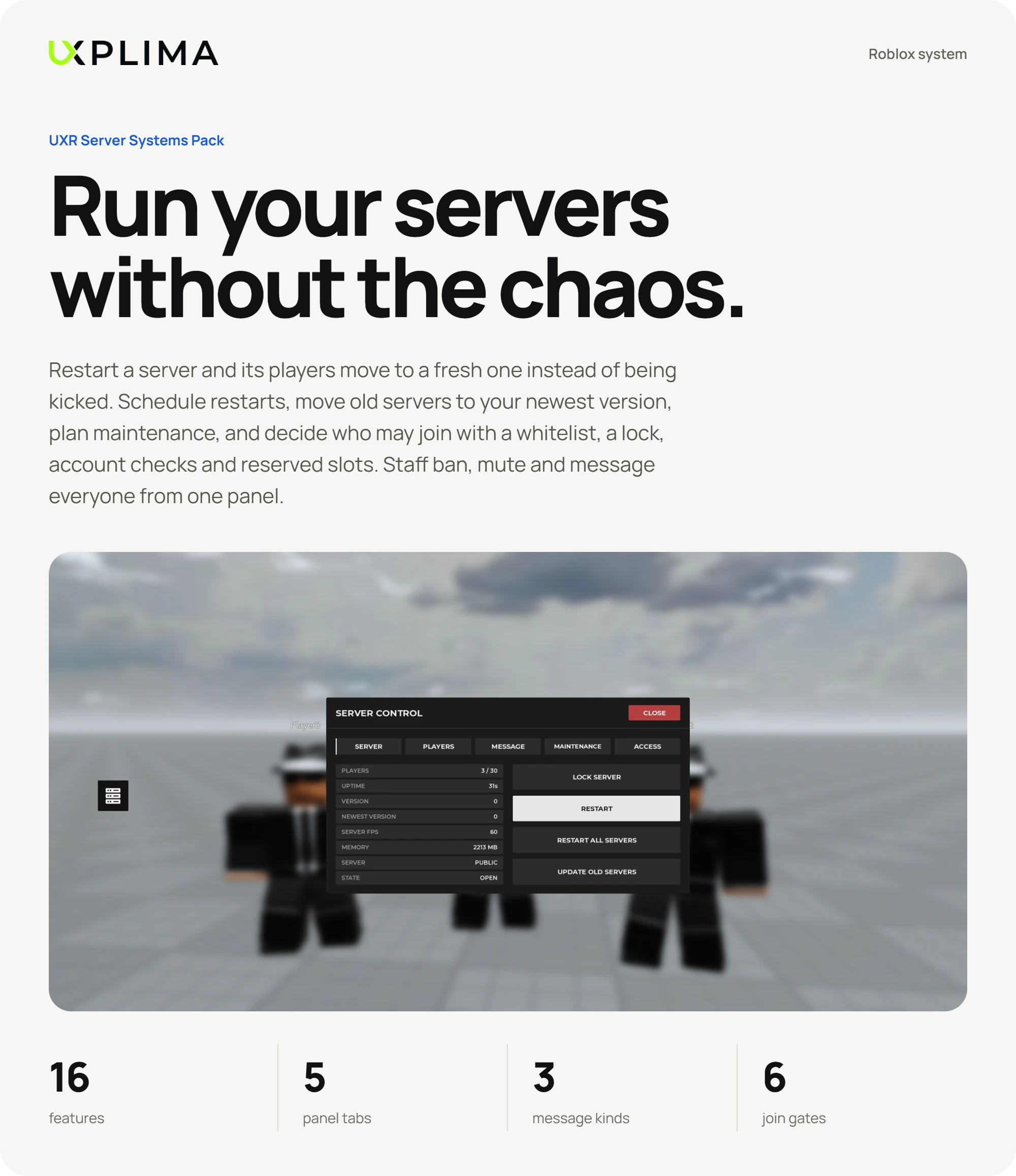 UXR Server Systems Pack
